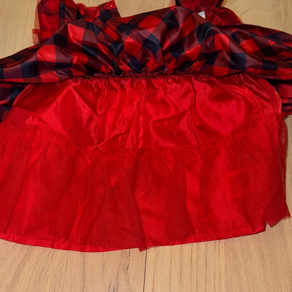 Cat & Jack Red and Black Plaid Kids Dress - Picture 4 of 4